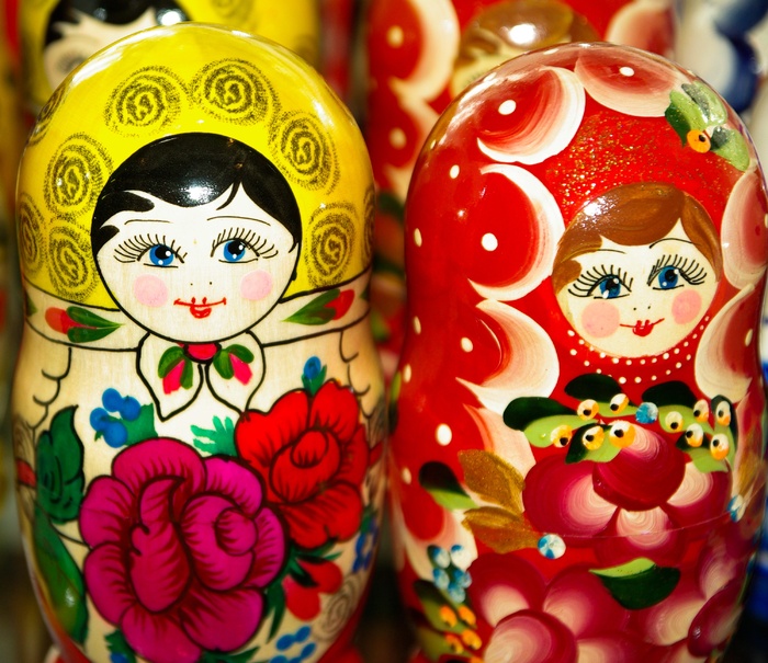 matryoshka，俄罗斯，筑巢，俄罗斯娃娃，艺术和工艺，表现，特写，没有人