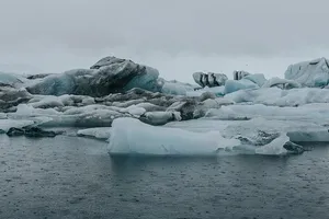 冰山，身体，水，岩石，雪，冬天，海洋，海岸