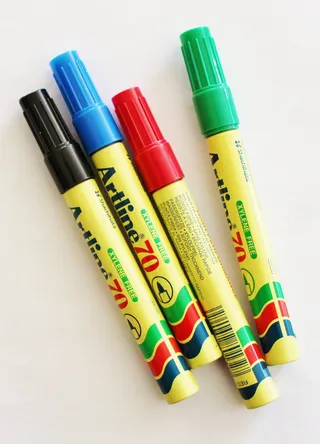 Edding，毡尖笔，钢笔，活动挂图，蓝色，绿色，红色，黑色