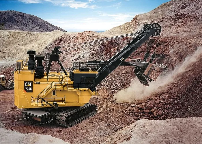 拉斗铲，7395，绳索挖掘机，挖掘机，cat，caterpillar，工程机械，建筑工程