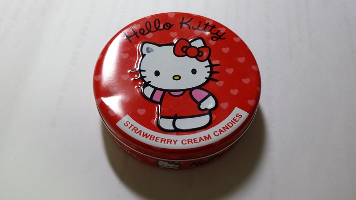 糖果，锡盒，HelloKitty，表示，特写，人类表示，红色，没有人