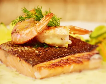 鲑鱼,鱼,scampi,油炸,烹饪,新鲜,虾,鲑鱼片 鲑鱼,鱼,scampi,油炸,烹饪,新鲜,虾,鲑鱼片