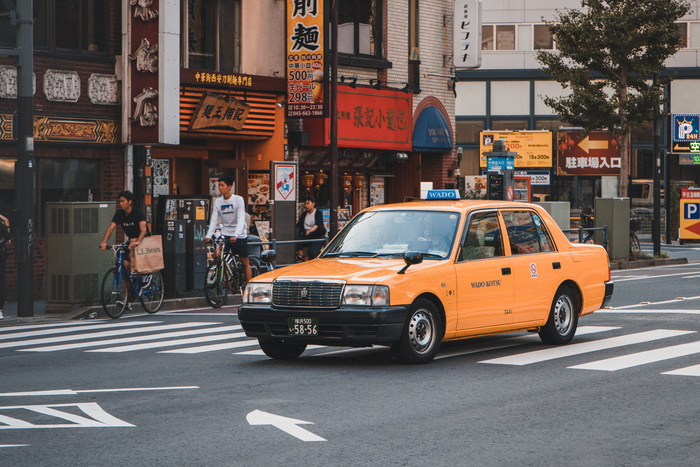 黄色出租车，汽车，出租车，汽车，车辆，交通，出租车，日本