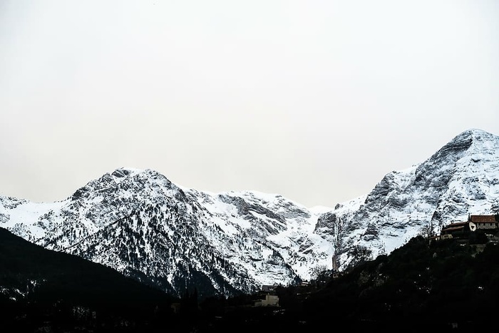 照片，雪，封顶，山，冬天，白色，寒冷，天气