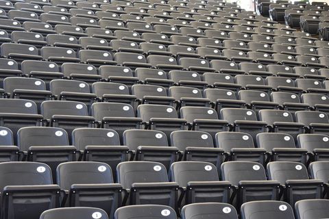 体育场，座位，椅子，圆形剧场，座位，一排，椅子，缺席