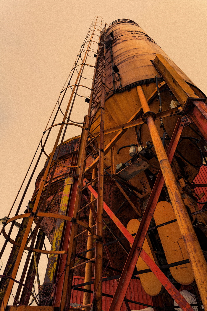 urbex、decay、steel、工厂、工业、建筑、天空、低角度视图