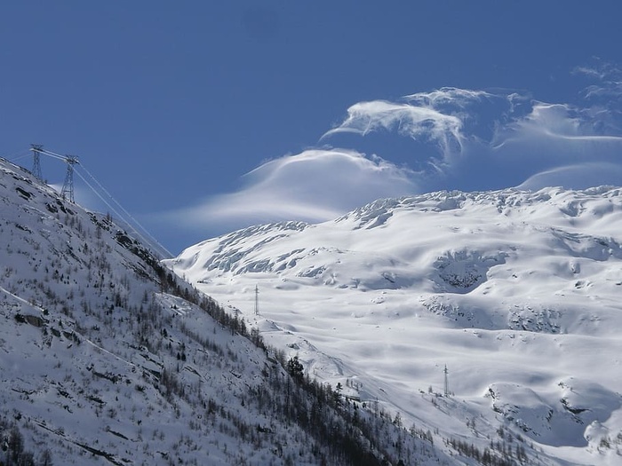 冬天，云，山，风景，寒冷的温度，雪，大自然的美丽