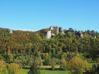 废墟hohengerhausen，rusenschloss，废墟，height burg，gerhausen，blaubeuren，swabian alb，nature