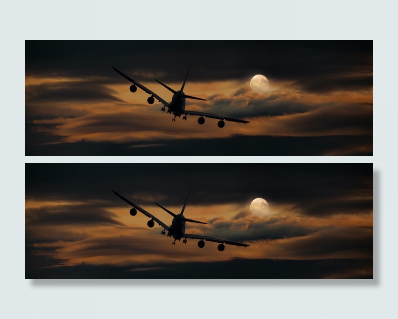 旅行、交通、飞行、飞机、度假、天空、云、月亮