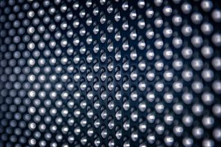 黑色穿孔金属, 背景, 摘要, 纹理, 模式, 背景, 结构, 现代