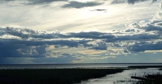 云，夏天，太阳，湖泊，戏剧，云天，天空，水