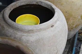 泰国，乌邦ratchathani，雨，陶器，商店，陶器，碗，水泥