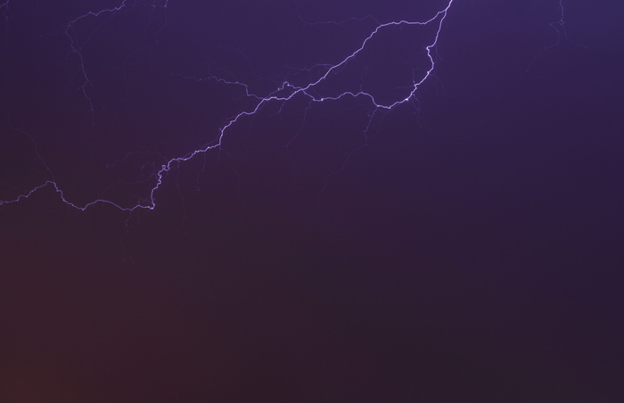 闪光、夜空、雷雨、电力、能源、高压、风暴、放电