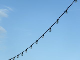 弦灯，灯泡，弦，灯，天，时间，蓝色，天空