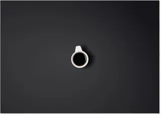 填充、白色、杯子、顶部、黑色、表面、expresso、咖啡