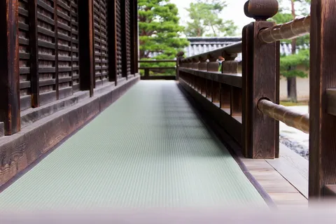 扶手、栏杆、栏杆、走廊、京都、禅寺、地板、木材 扶手、栏杆、栏杆、走廊、京都、禅寺、地板、木材