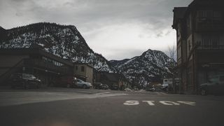 美国, 弗里斯科, 科罗拉多州, 山, 多云, 街道, 建筑外观, 架构