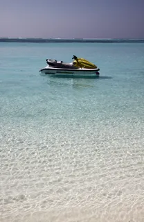 马尔代夫，水，喷气机，摩托艇，水，海，沙，海滩，没有人