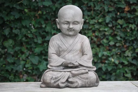 冥想,僧侣雕像,平台,灰色,混凝土,宗教,男孩,雕像 冥想,僧侣雕像,平台,灰色,混凝土,宗教,男孩,雕像