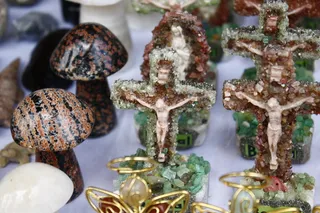 克鲁兹，石英，神秘主义，街道，销售，特写，无人，关注前景