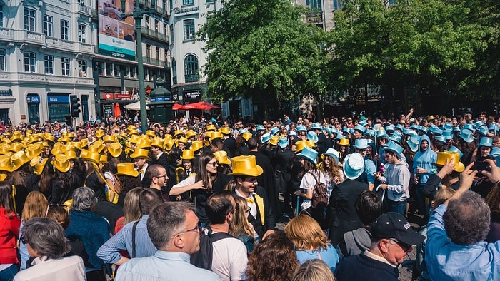 葡萄牙、波尔图、帽子、颜色、派对、节日、学生、庆祝活动