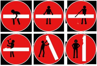 图、棒、物体、标志、板、道路、交通、红色