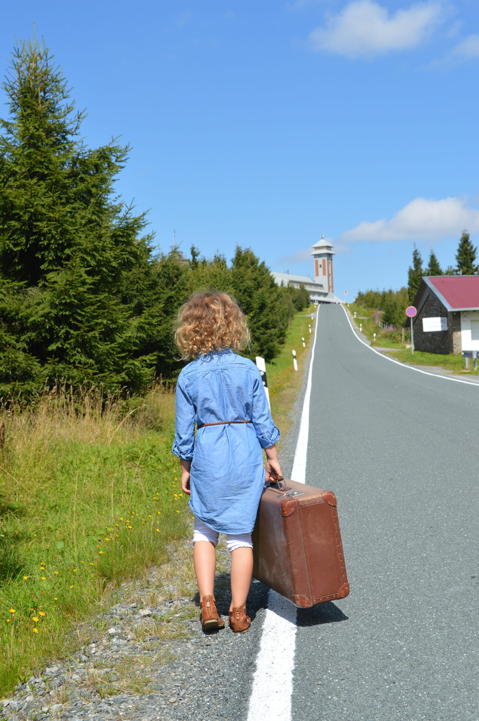 road，nature，summer，fichtelberg，Oberwisenthal，行李箱，后视图，全长