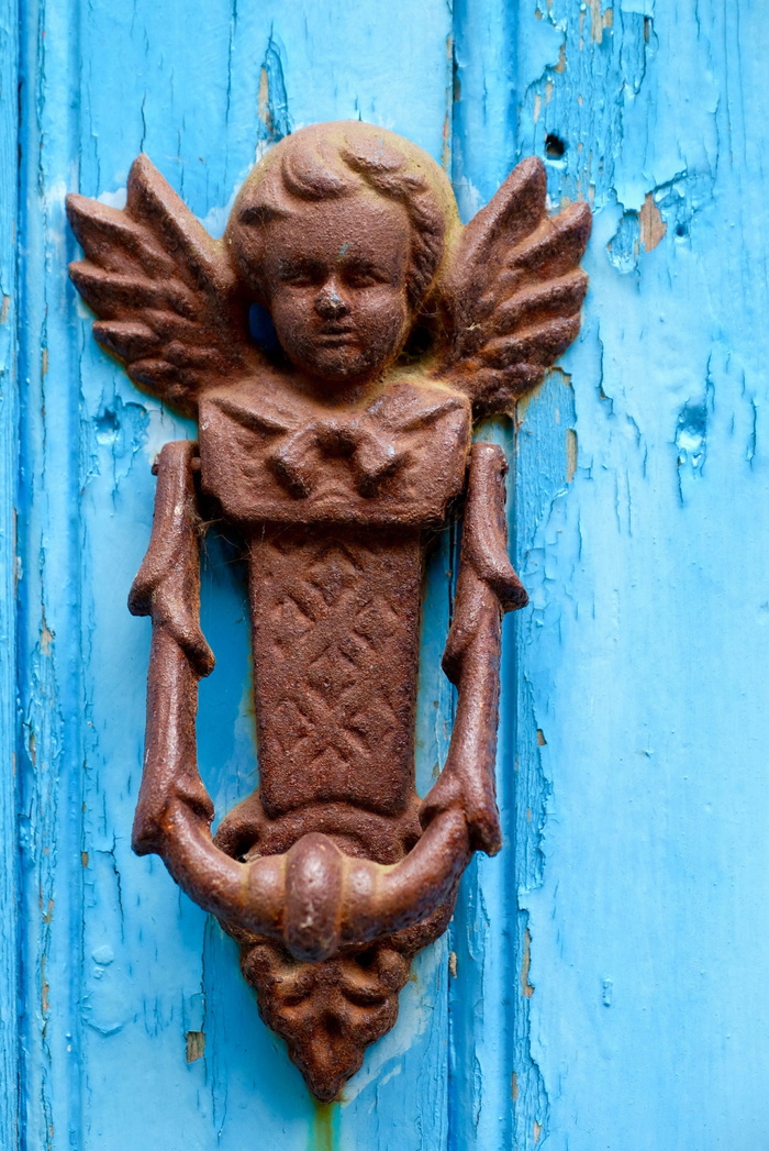 门，木质，蓝色，前幅，木质材料，特写，无人，门闩