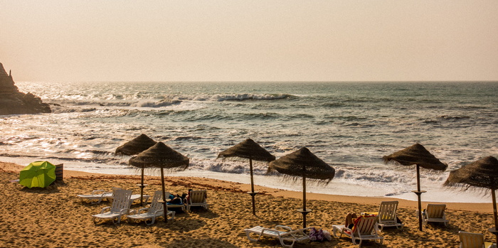 葡萄牙, 托雷斯韦德拉什, 波尔图诺沃, 沙, 景观, 海滩, 日落, 和平