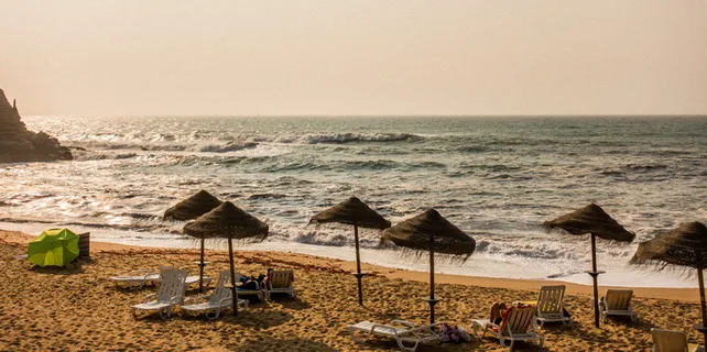 葡萄牙, 托雷斯韦德拉什, 波尔图诺沃, 沙, 景观, 海滩, 日落, 和平