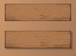 邮政、明信片、怀旧、代币、老式、棕色、纹理、木质材料