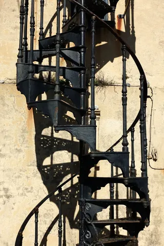 螺旋，楼梯，楼梯，台阶，螺旋，阴影，黑色，楼梯