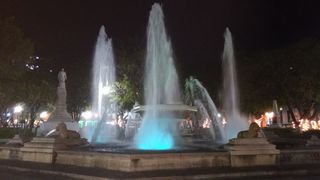 波多黎各、庞塞、庞塞广场、喷泉、旅游目的地、运动、建筑、长期曝光