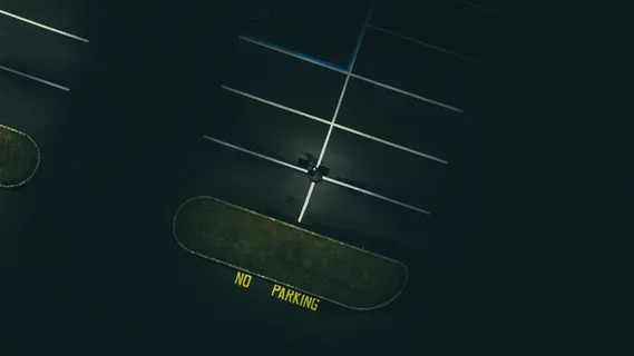 无标题、黑暗、夜晚、光明、空中、球场、跑道、停车场