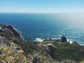 蓝色，自然，岩石，海洋，海岸，海浪，海岸线，悬崖