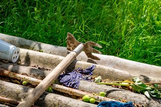 花园、菜园、大夏、农场、宅地、夏季、库存、锄头