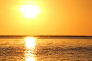 太阳，日落，倒影，海，水，天空，自然之美，地平线