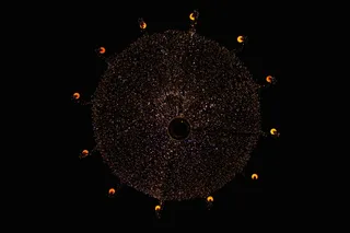 黑暗, 夜, 圣诞节, 灯, 没有人, 特写, 圈子, 室内