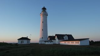 丹麦，hirtshals，灯塔，海洋，海岸线，塔，建筑，指南