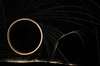 运动, 长时间曝光, 钢丝绒, 形状, 夜, 几何形状, 圈子, 运动模糊