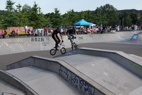 bmx、自行车、驾驶、跳跃、乐趣、欢乐、极端、男孩