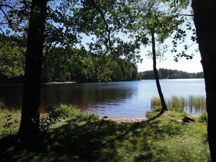 海滩，土地，水，天空，自然，景观，芬兰，蓝色