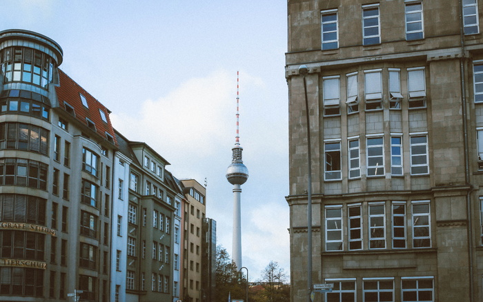 fernsehturm，柏林，柏林电视塔，亚历山大广场，米特，建筑，现代，视图