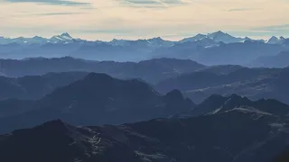 雾，风景，山脉，户外，剪影，山脉，山峰，自然