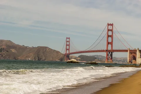 贝克海滩, 美国, 旧金山, 海景, 金门大桥, 桥, 海滩, 海洋 贝克海滩, 美国, 旧金山, 海景, 金门大桥, 桥, 海滩, 海洋