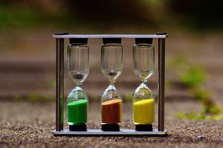 沙漏、时间、沙子、瞬变、耗尽、时间量、瞬变、分钟