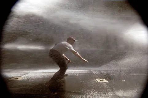 水、检查、喷淋系统、水手、船舶、室外、潮湿、喷淋