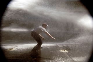 水、检查、喷淋系统、水手、船舶、室外、潮湿、喷淋