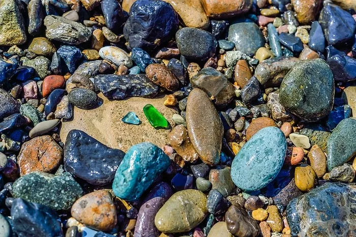 天然、石材、岩石、多种、混合料、砾石、固体、石制品