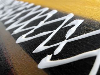 抽象，艺术，交叉，交叉，绘画，画布，特写，线条